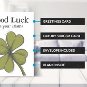 Main features of this good luck card exams