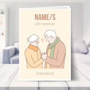 Personalised Anniversary Card for Grandparents