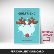 What can be personalised on this Girlfriend christmas cards