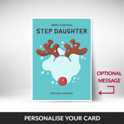 What can be personalised on this Step Daughter christmas cards