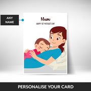 What can be personalised on this 1st mothers day card