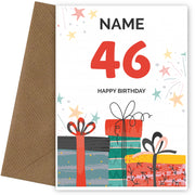 Happy 46th Birthday Card - Fun Presents Design