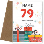 Happy 79th Birthday Card - Fun Presents Design