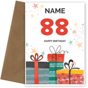 Happy 88th Birthday Card - Fun Presents Design