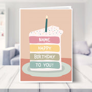 happy birthday card shown in a living room