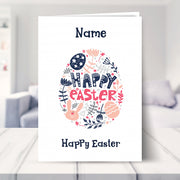 easter card for granddaughter shown in a living room