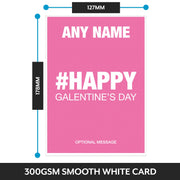The size of this galentine day card is 7 x 5" when folded