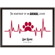 Personalised Heartbeat of an Animal Lover Print