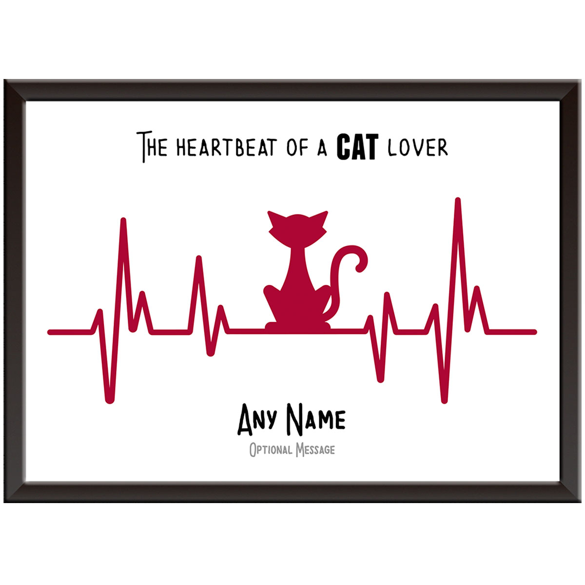 Personalised Heartbeat of a Cat Lover