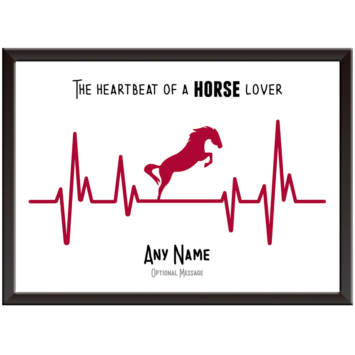 Personalised Heartbeat of a Horse Lover