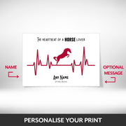 What can be personalised on this horse print