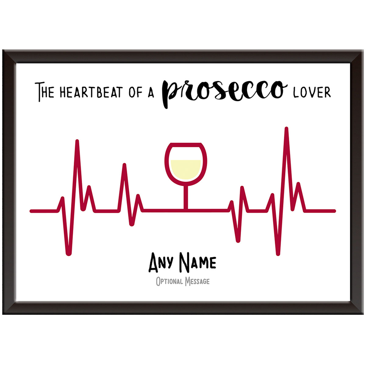 Personalised Heartbeat of a Prosecco Lover