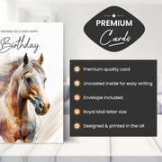 Main features of this horse birthday cards for girls