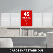 45th birthday card male that stand out