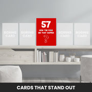 57th birthday card male that stand out