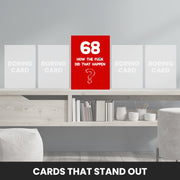 68th birthday card male that stand out