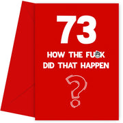 Funny 73rd Birthday Card - How Did That Happen?