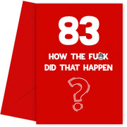 Funny 83rd Birthday Card - How Did That Happen?
