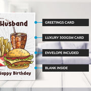 Main features of this husband 30th birthday card