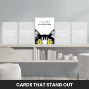 cat birthday card that stand out