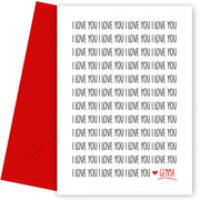 Personalised I Love You Card (named)