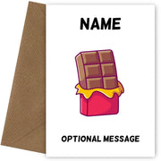Chocolate Bar Greetings Card