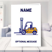 Forklift Truck Greetings Card