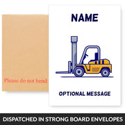 Forklift Truck Greetings Card