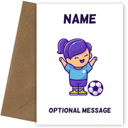 Footballer Greetings Card