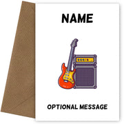 Guitar Greetings Card