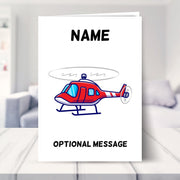 Helecopter Greetings Card