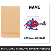 Helecopter Greetings Card