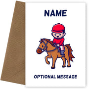 Horse Riding Greetings Card