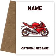 Motorbike Greetings Card