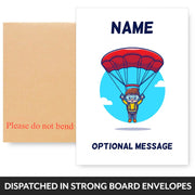 Parachuting Greetings Card