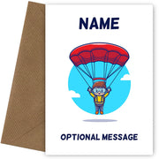 Parachuting Greetings Card