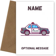 Police Car Greetings Card