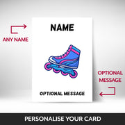 Roller Skates Greetings Card