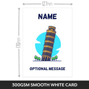 Tower of Pisa Greetings Card
