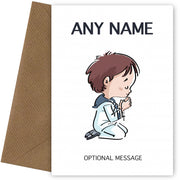 Personalised First Holy Communion Card for Boys - Illustration