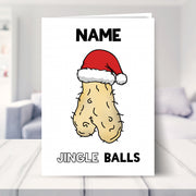 funny christmas cards shown in a living room