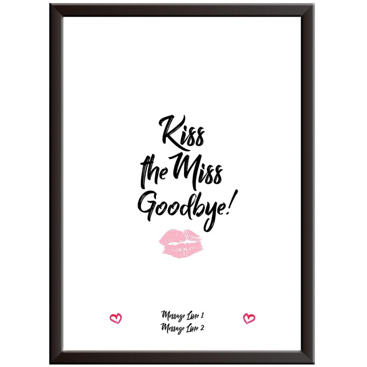 Personalised Kiss the Miss Print