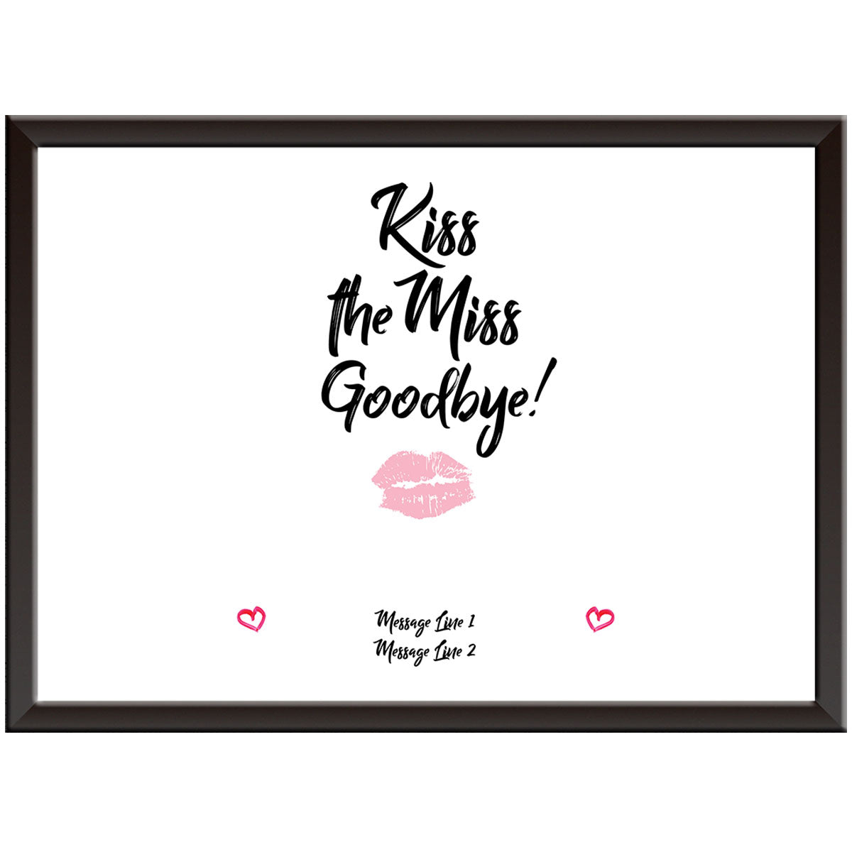 Personalised Kiss the Miss Print