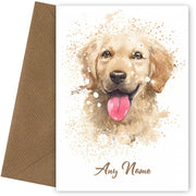 Personalised Labrador Birthday Card - Watercolour Style Dog Cards