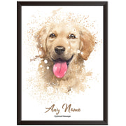 Personalised Labrador Dog Watercolour Print