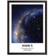 Personalised Star Map Poster - Star Constellations and the Night Sky