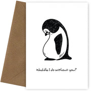 Sorry You're Leaving Cards for Colleagues - Waddle I Do Without You? Miss You!