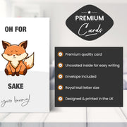 Main features of this for fox sake card