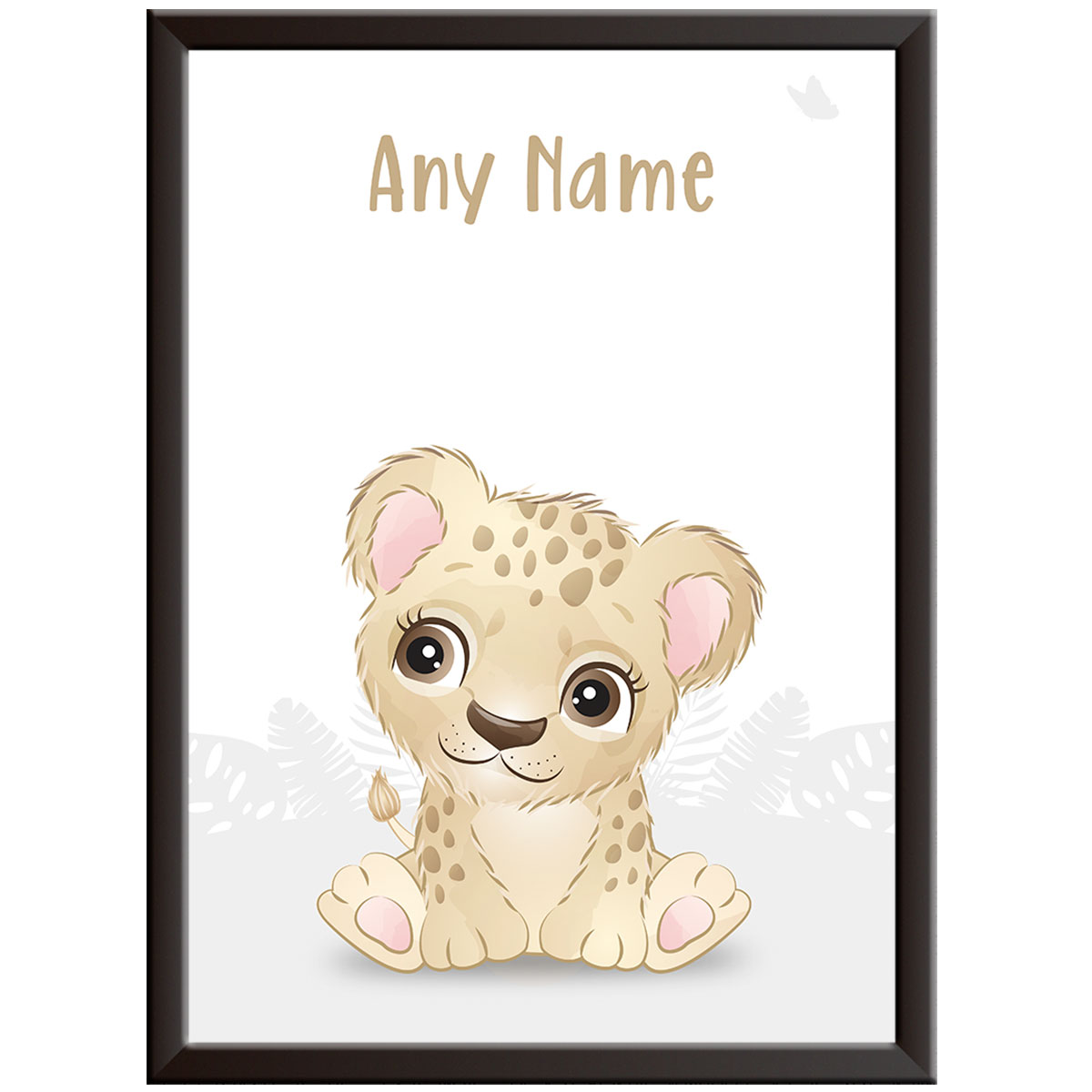 Personalised Nursery Safari Animal Print - Leopard