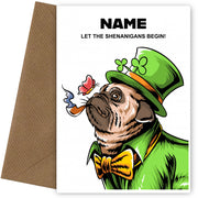 Let the Shenanigans Begin St. Patrick's Day Card for Friends & Family